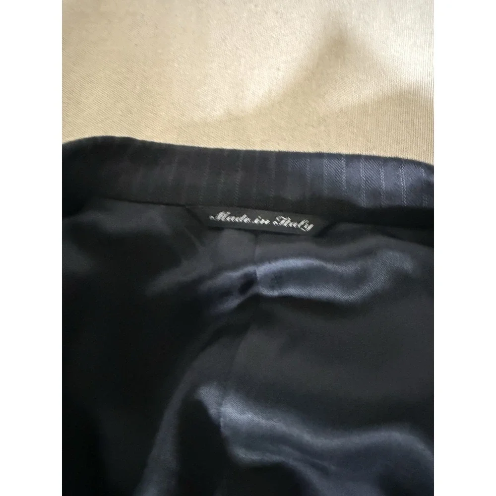 Canali Suit Size 40R Blue Pinstripe 2 Piece 50R EU Made in Italy Model 13290/37
